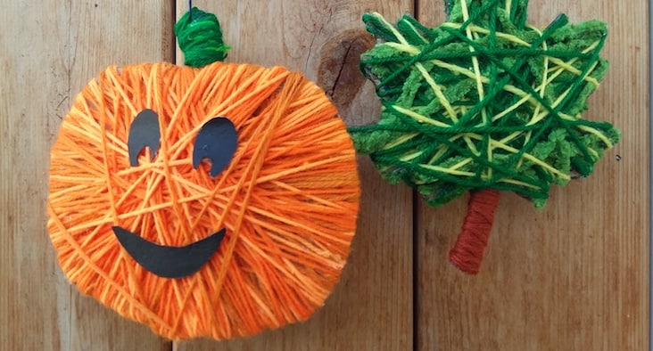 Make Yarn-Wrapped Halloween Decorations - PDX Parent