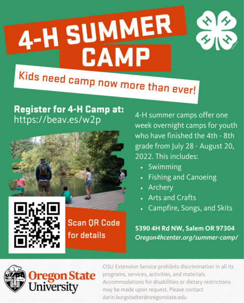 Oregon 4-H Summer Camps