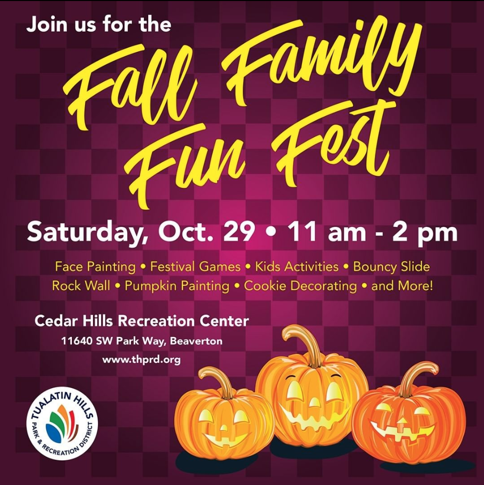 Tualatin Hills P R Fall Family Fun Fest Pdx Parent