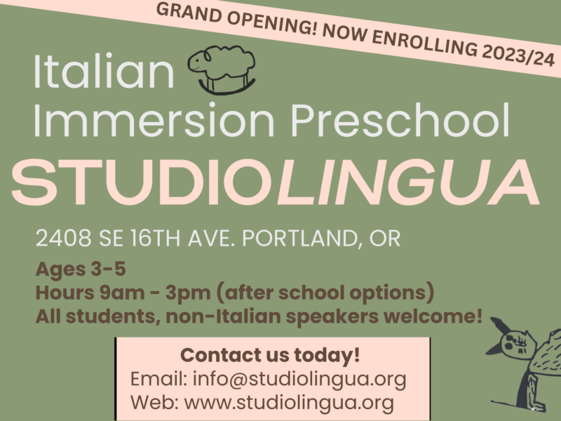 StudioLingua-Full day Italian Immersion Preschool