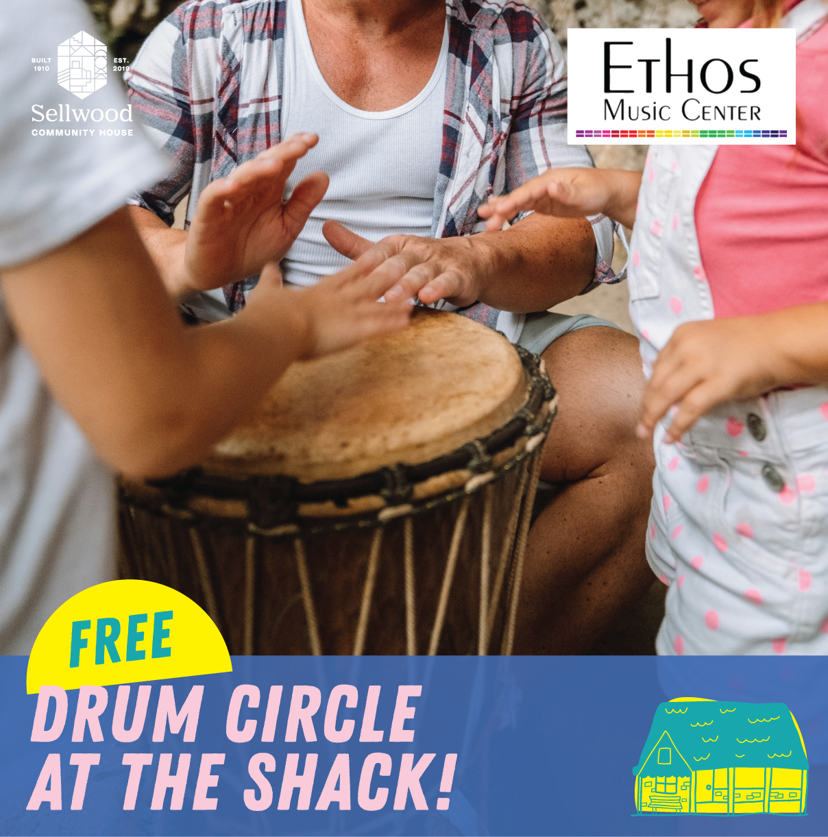 Summer Drum Circle at The Shack at Sellwood Park
