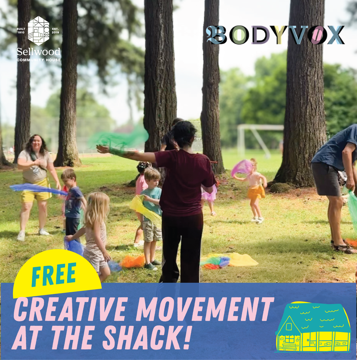 Creative Movement for Kids at The Shack at Sellwood Park